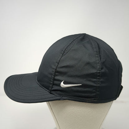 Nike Baseball Cap Black One Size Featherlight Dri-Fit Adjustable Slideback Hat