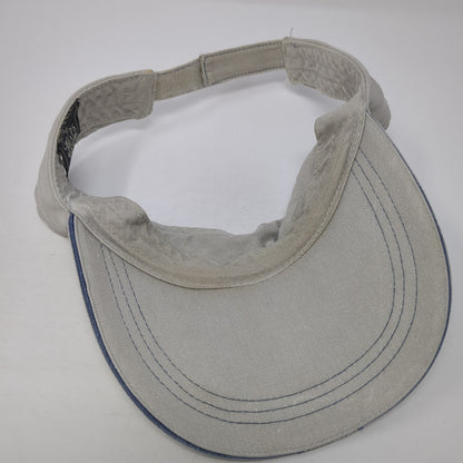 Lincoln Park Zoo Sun Visor Hat Gray One Size Adjustable Strap Embroidered Jhats