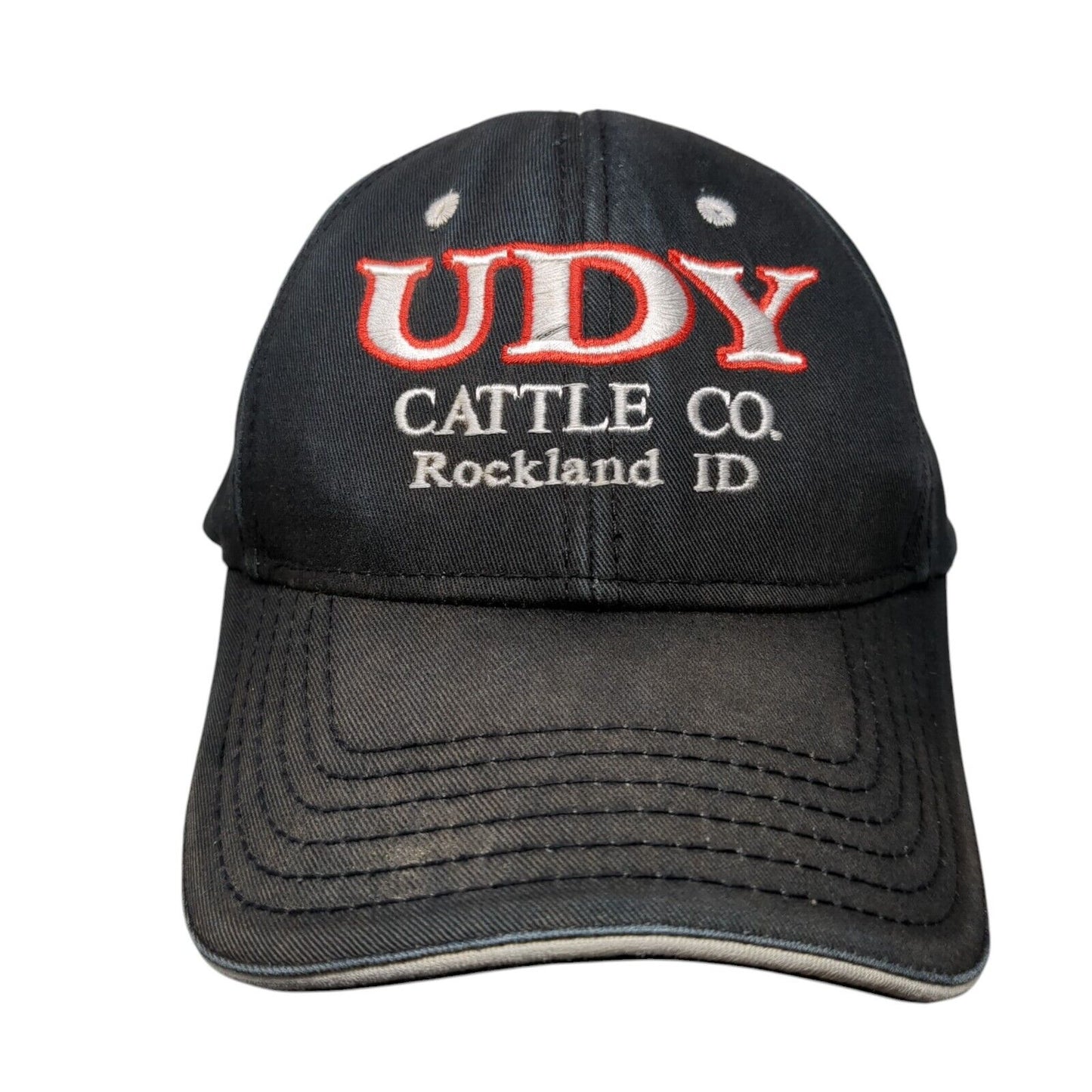 UDY Cattle Co Strapback Hat Black OSFA Adjustable Embroidered Otto