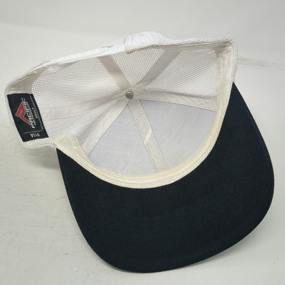 Pacific Headwear Trucker Hat Black White One Size Proverbs 27:17 Crossed Swords