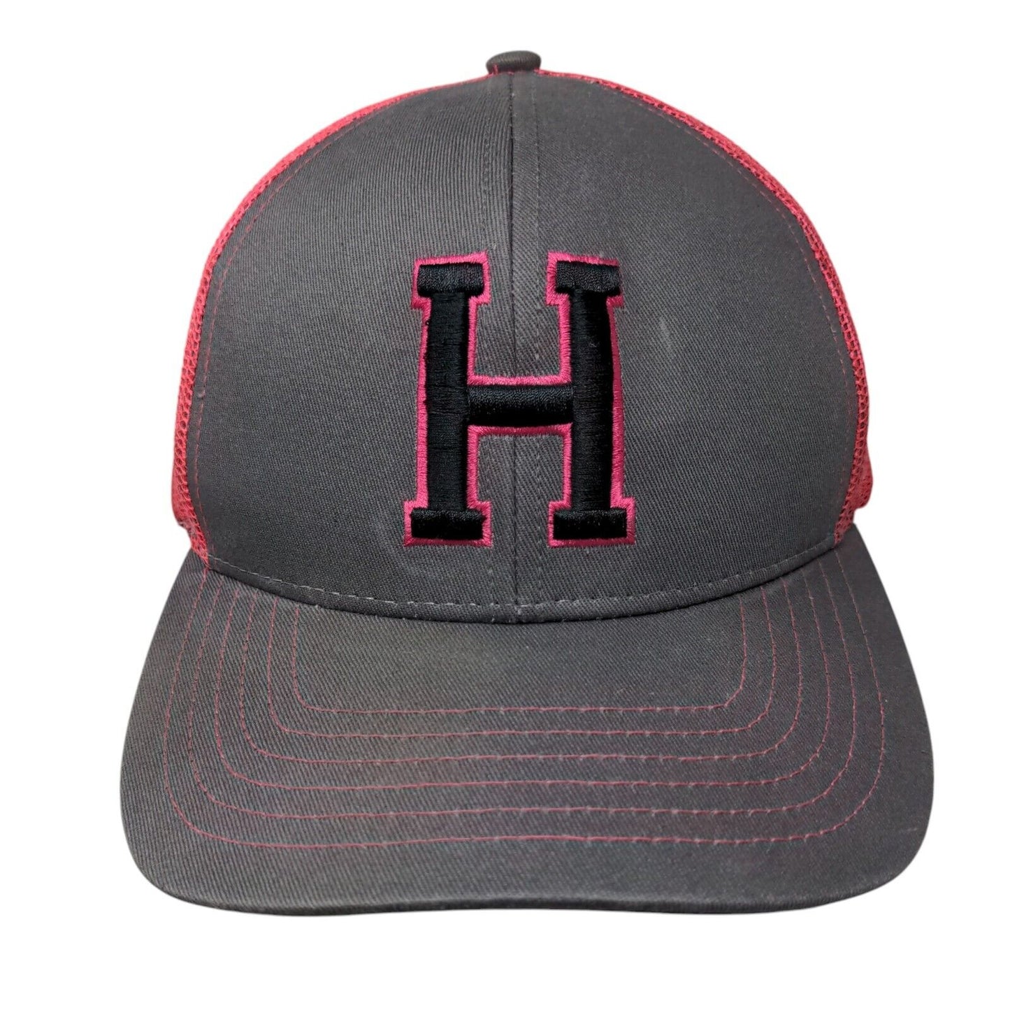 H Initial Ladies Snapback Trucker Hat Multicolor One Size Mesh Back Outdoor Cap