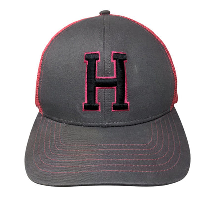H Initial Ladies Snapback Trucker Hat Multicolor One Size Mesh Back Outdoor Cap
