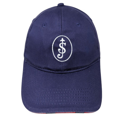 Port Authority Strapback Hat Blue One Size Embroidered Logo Adjustable