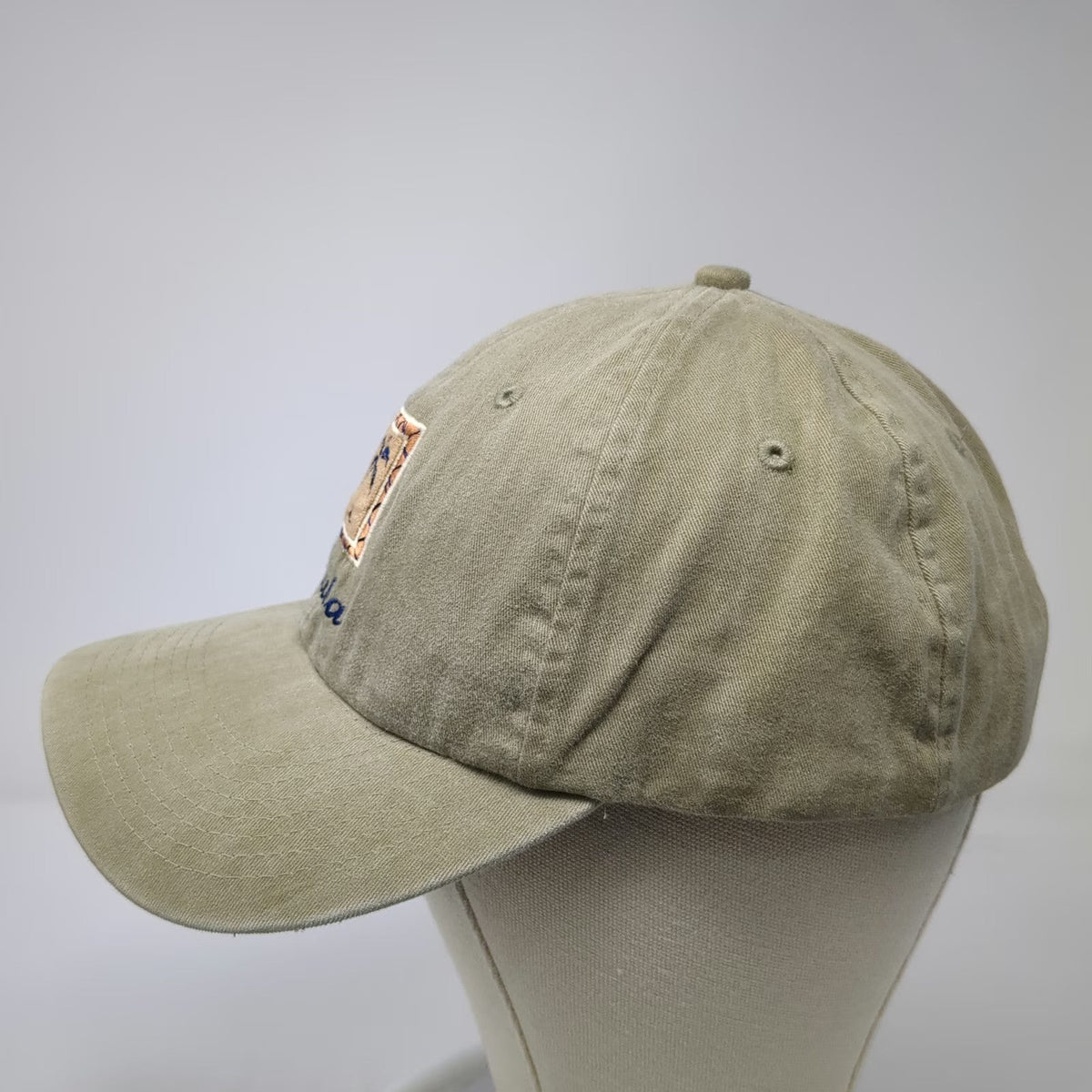 Cameo Aruba Palm Tree Beige Baseball Cap One Size Brushed Cotton Hat Slideback