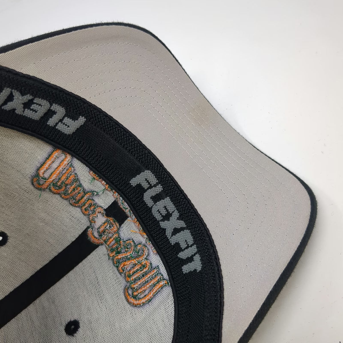 Flexfit Baseball Cap Black M Orange Blossom Junction Embroidery Fitted Logo Hat