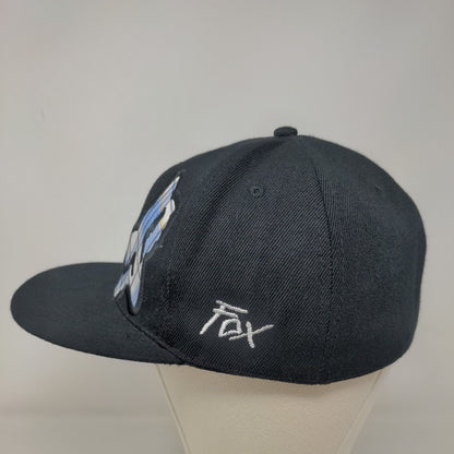 Fox Racing Men's Fitted Hat Black Size 7 Embroidered 100% Cotton