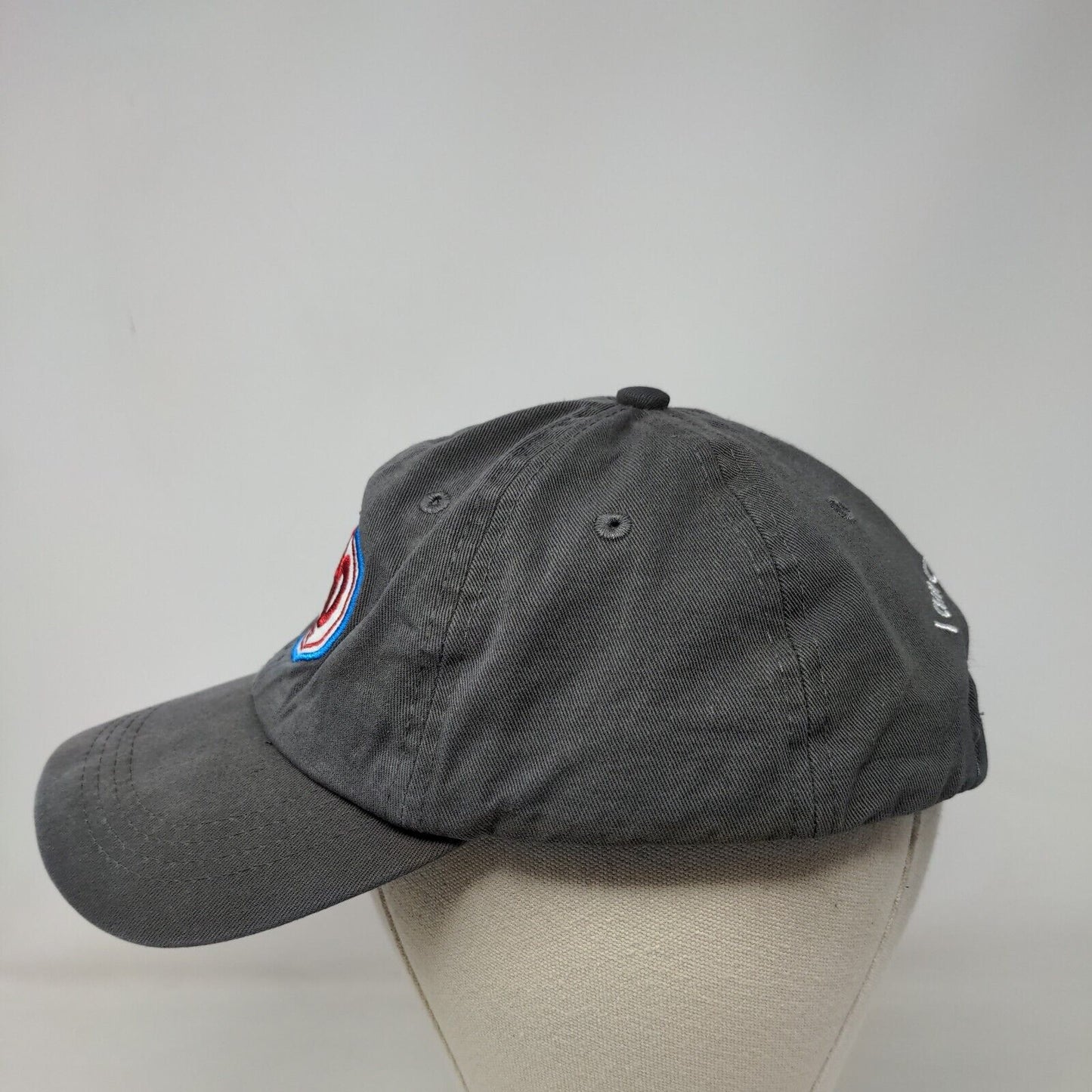 HERO I Am One Blood Slideback Hat Gray One Size Adjustable Embroidered Cotton