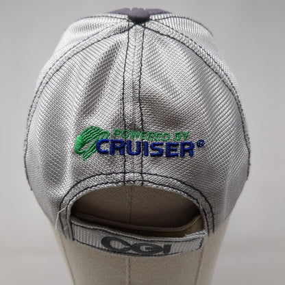 CG Columbia Grain Strapback Hat Gray OSFA Powered By Cruiser 6 Panel