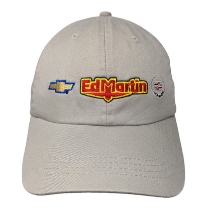 Ed Martin Men's Slideback Hat Tan OSFA Embroidered Chevrolet Cadillac Logo Cars