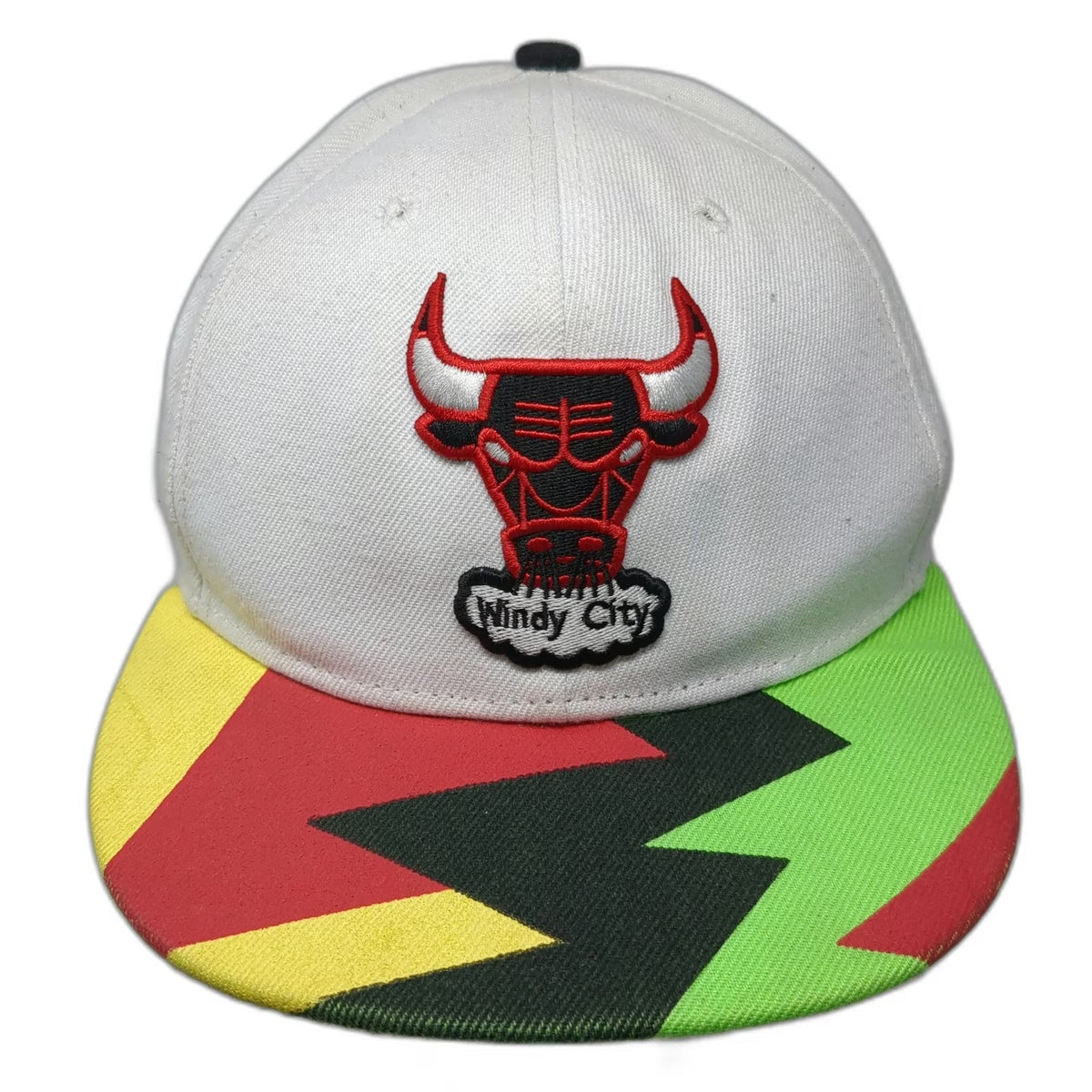 New Era Snapback White One Size Windy City Chicago Bulls NBA Multicolor Brim Hat