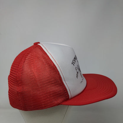 Tombstone Snapback Mesh Back Rope Trucker Hat Red OSFA Colorblock
