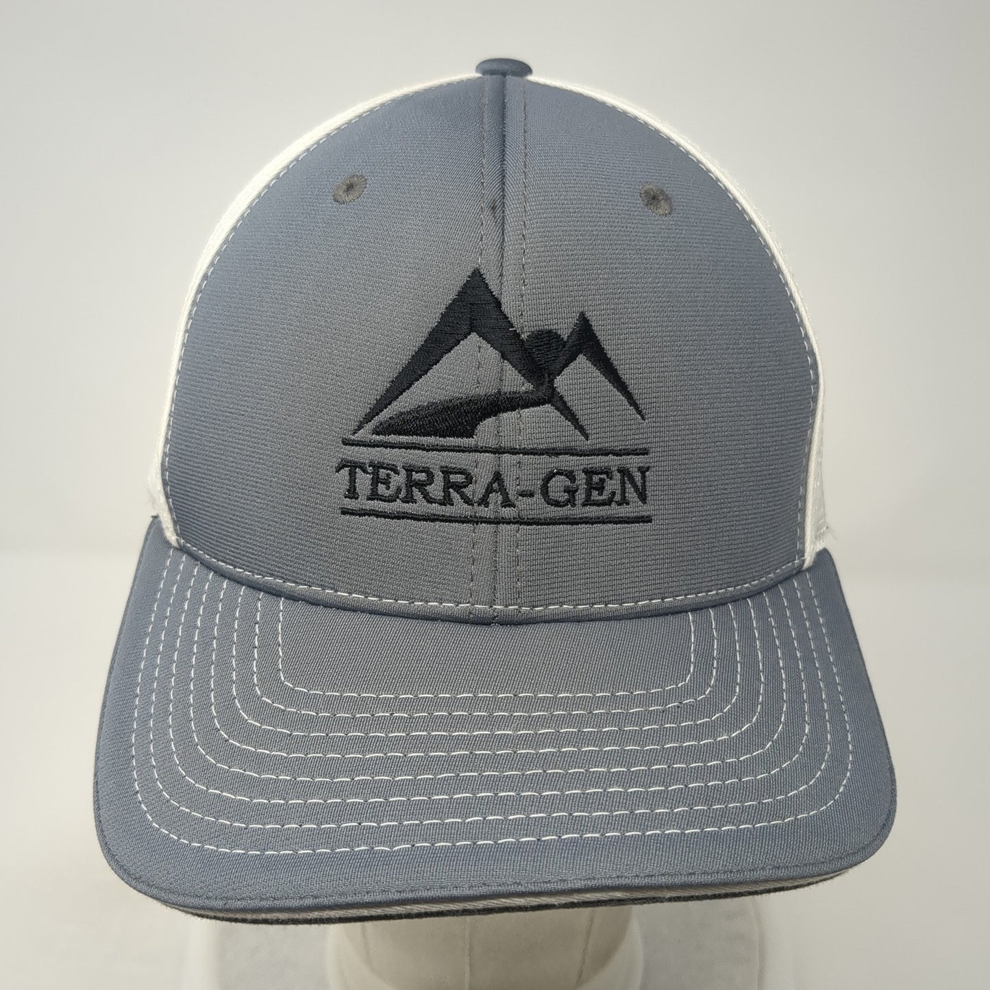 Terra-Gen Fitted Mesh Back Trucker Hat Gray XL Colorblock Richardson