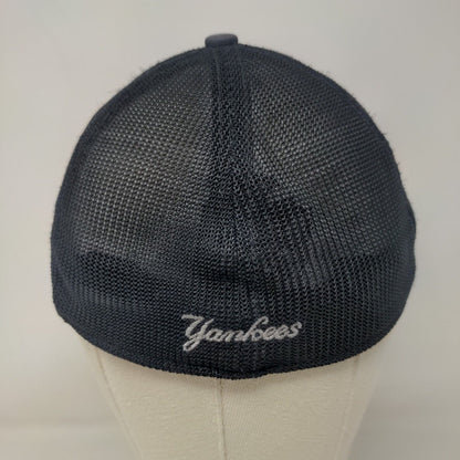 New Era Mens Fitted Mesh Back Hat Blue S-M Embroidered New York Yankees 39Thirty