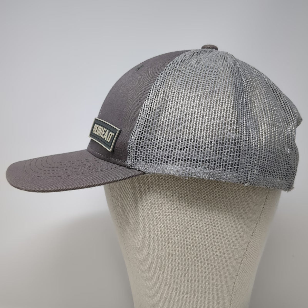 RedHead Trucker Hat Gray One Size Mesh Snapback Structured Logo Patch Hunting
