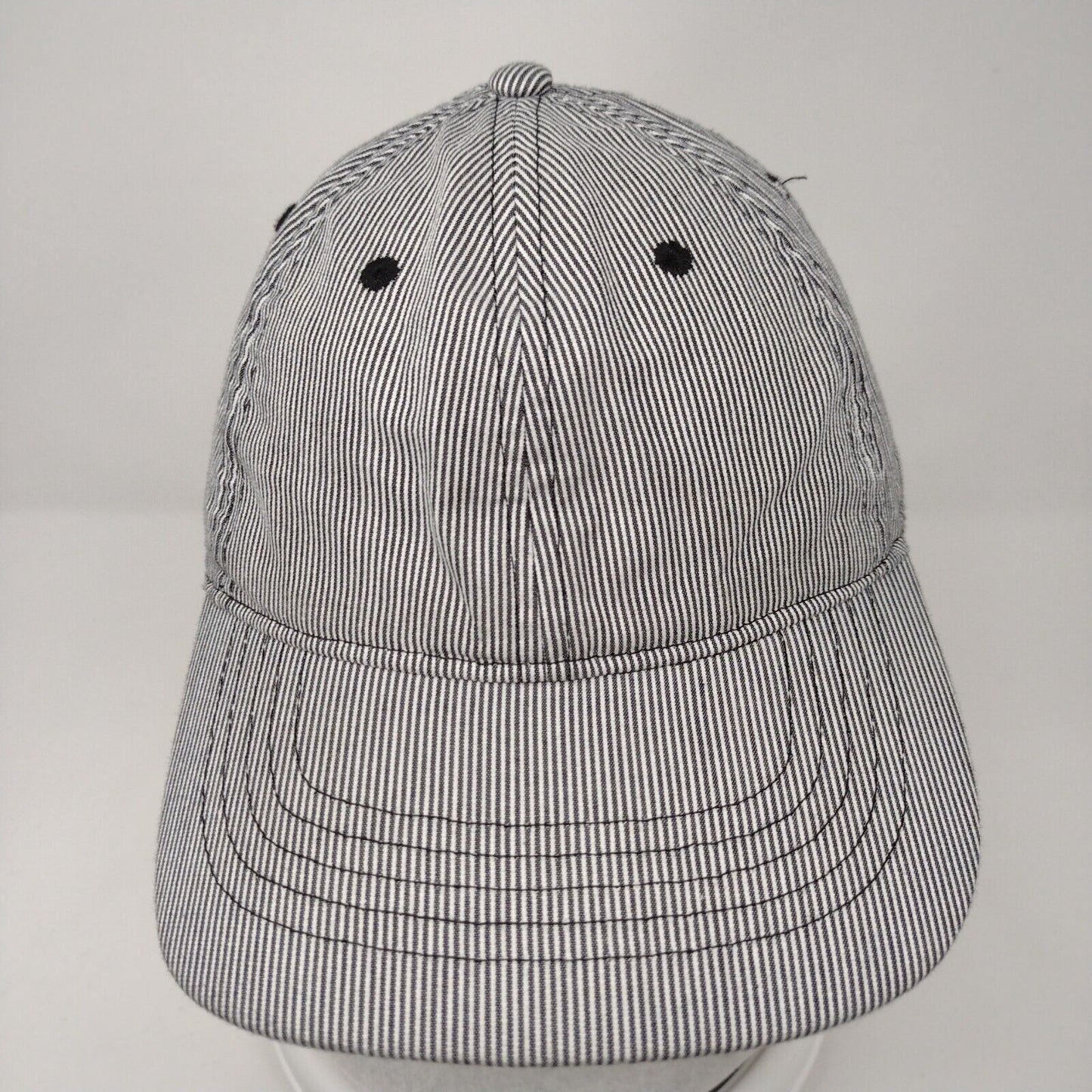 Unbranded Slideback Hat Multi Black White OSFM Striped Blank 6 Panel