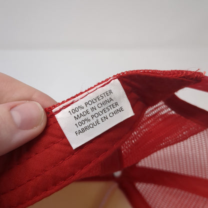 Just A Kid From Kansas City Snapback Rope Trucker Hat Red One Size