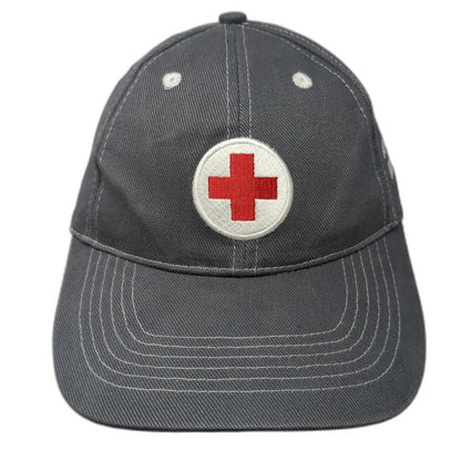 American Red Cross Baseball Cap Gray One Size Embroidered Logo Adjustable hat