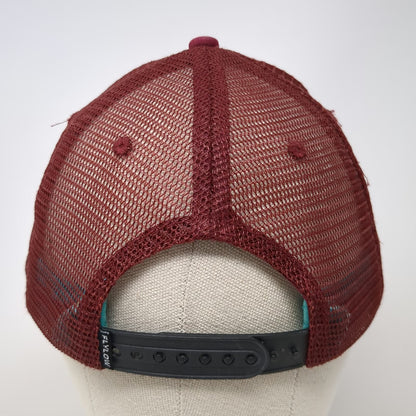 Flylow Trucker Hat Red One Size Mountain Landscape Patch Mesh Snapback Outdoor