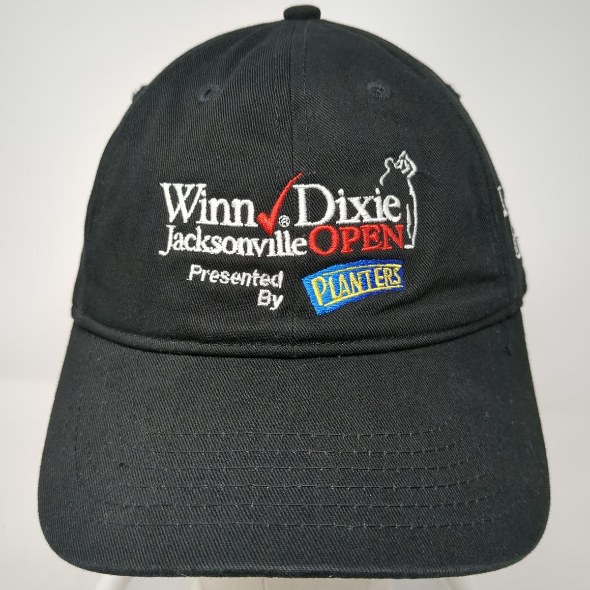 Ivory Baseball Cap Black One Size Golf Jacksonville Open Planters Slideback Hat