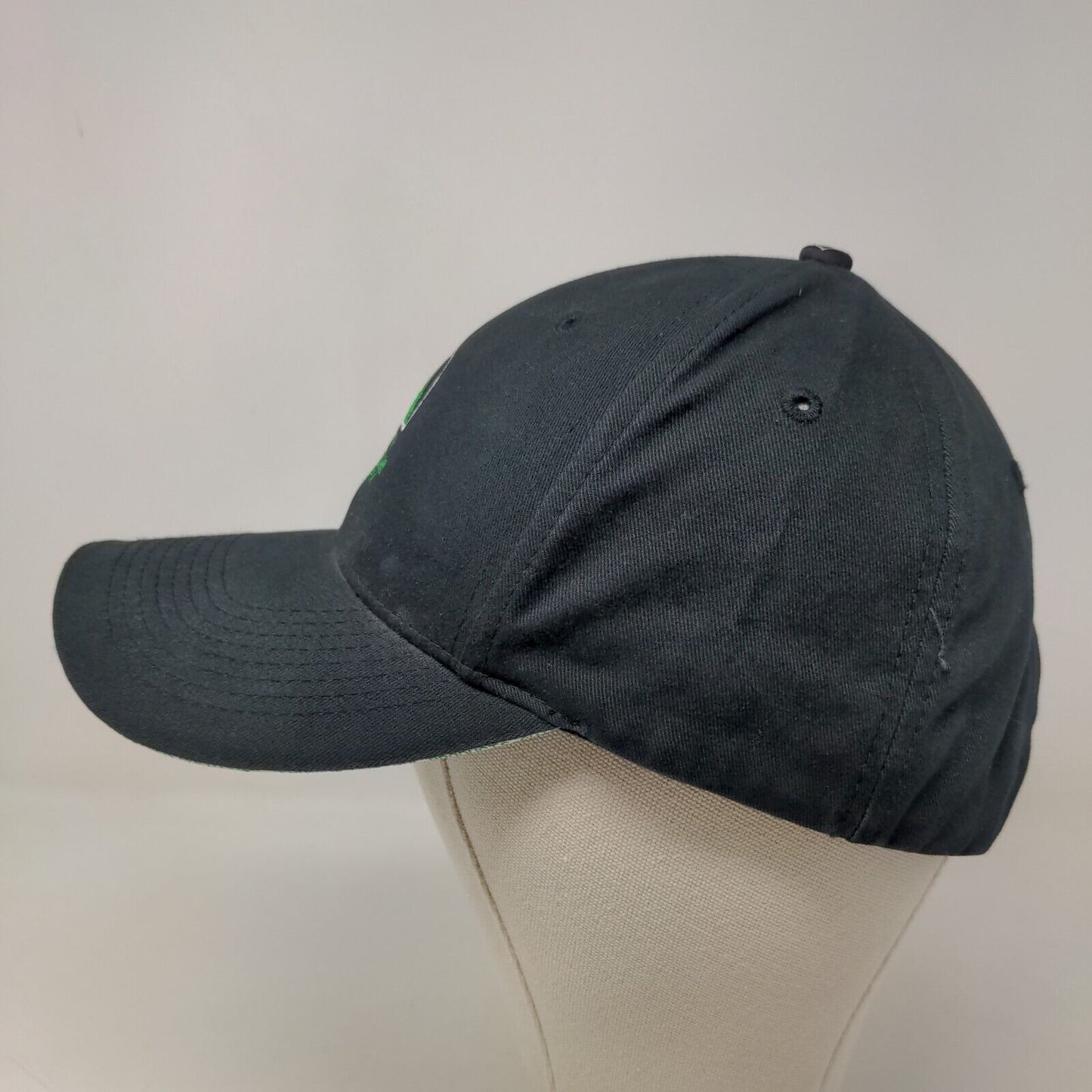 North American Green Men's Strapback Hat Black Size OSFA Embroidered Logo Cotton