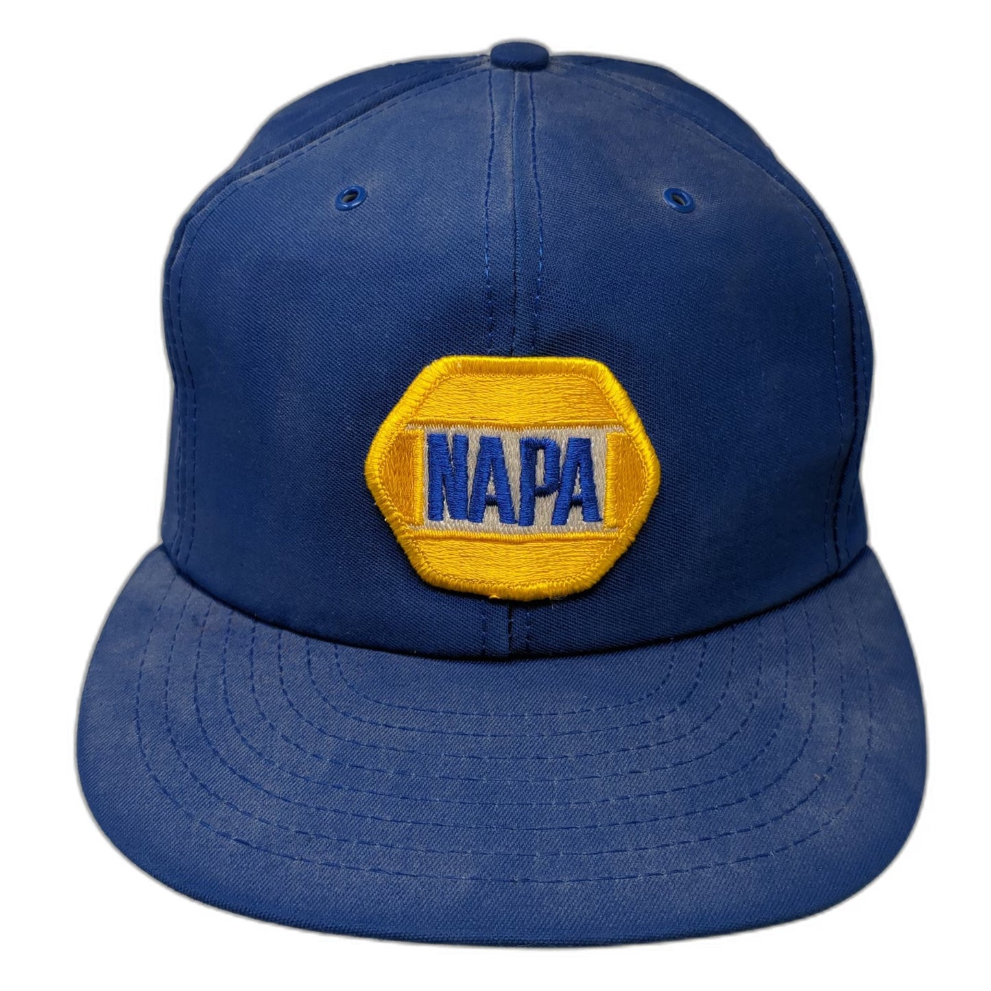 Blue NAPA Snapback Hat Vintage Embroidered Logo Patch Auto Parts 6 Panel