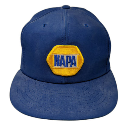 Blue NAPA Snapback Hat Vintage Embroidered Logo Patch Auto Parts 6 Panel
