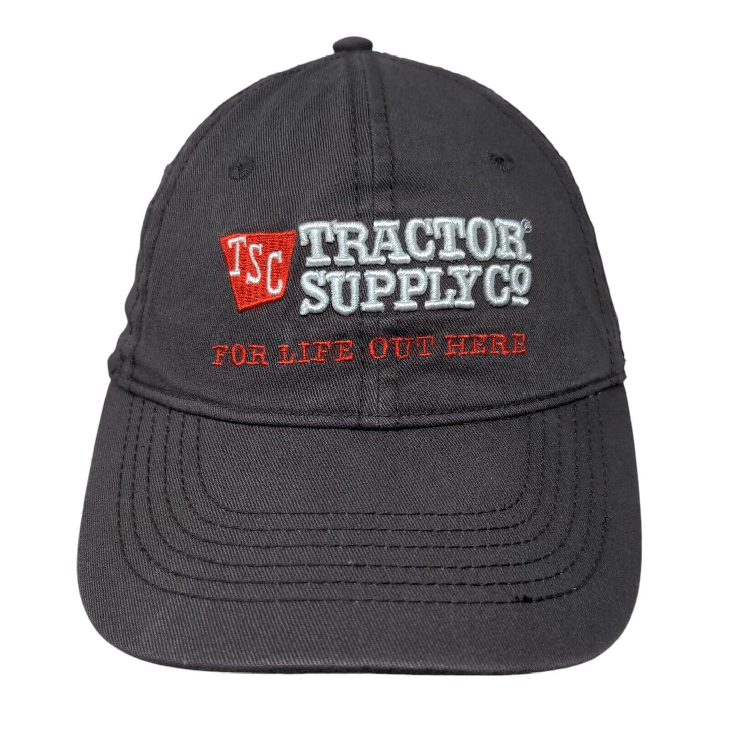 Tractor Supply Co Slideback Hat Gray One Size Embroidered 6 Panel