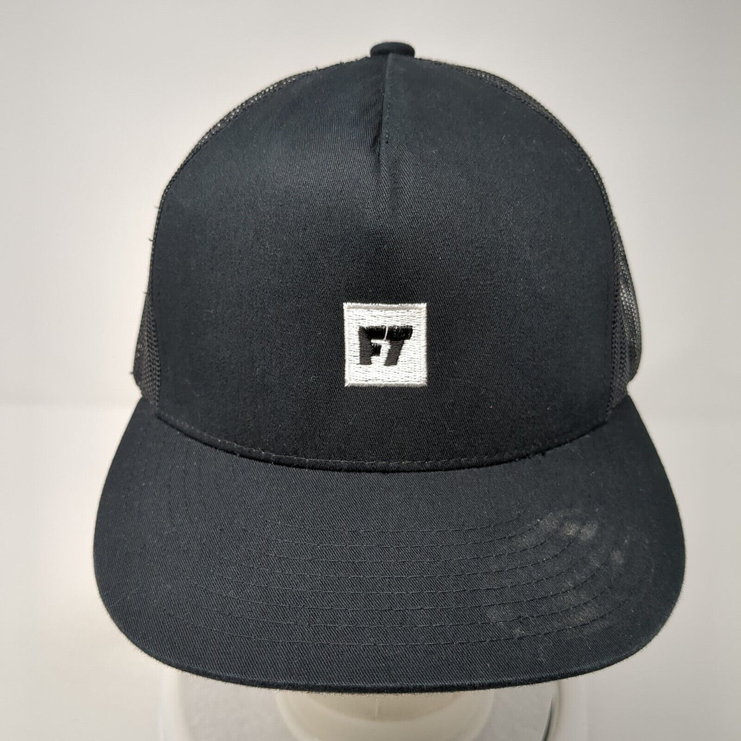 Full Tilt Boots Snapback Mesh Back Trucker Hat Black One Size Yupoong