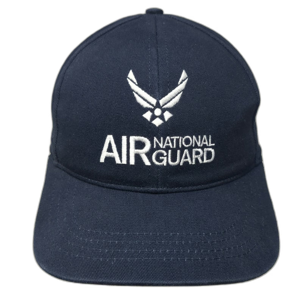 Air National Guard Baseball Cap Blue One Size Fitted GoANG Logo Hat USAF Wings