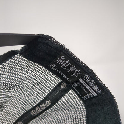 Eco Lounge Mesh Back Rope Trucker Hat Black One Size Solid CG Habitats