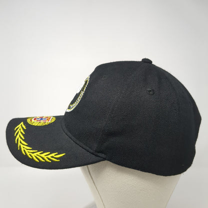 Portugal Strapback Hat Black Embroidered Logo Spell Out Flag Tourist