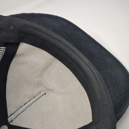 Supreme Trucker Hat Black One Size Corduroy Mesh Back Graphic Logo Made In USA