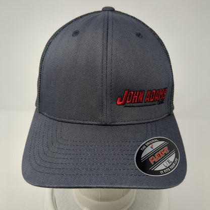 John Adams GMC Fitted Mesh Back Trucker Hat Gray L/XL Flexfit 6 Panel
