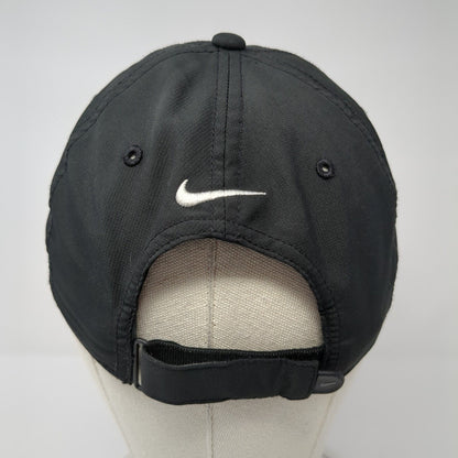 Nike Swoosh Strapback Hat Black One Size Embroidered Adjustable Solid
