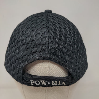 Pow Mia You Are Not Forgotten Strapback Hat Black OSFA USA Flag Patriotic