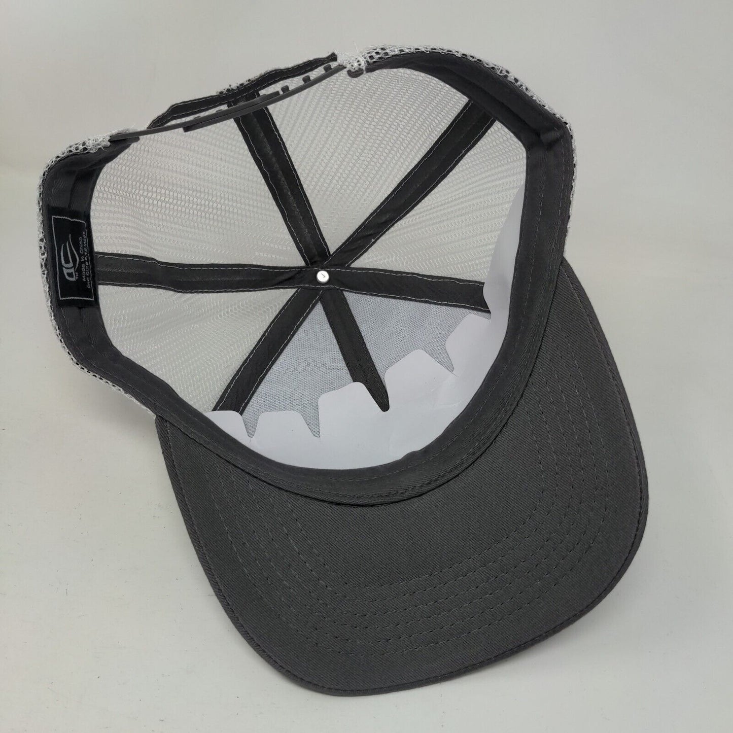 TCM Contractor's Edge Snapback Mesh Back Trucker Hat Gray OSFM 6 Panel