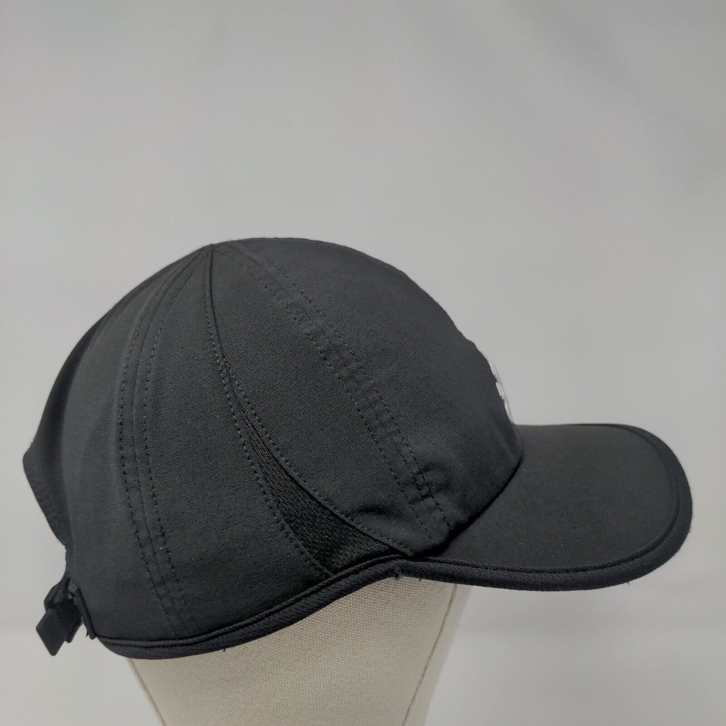 Adidas Climalite Strapback Hat Black One Size 3 Stripes Embroidered