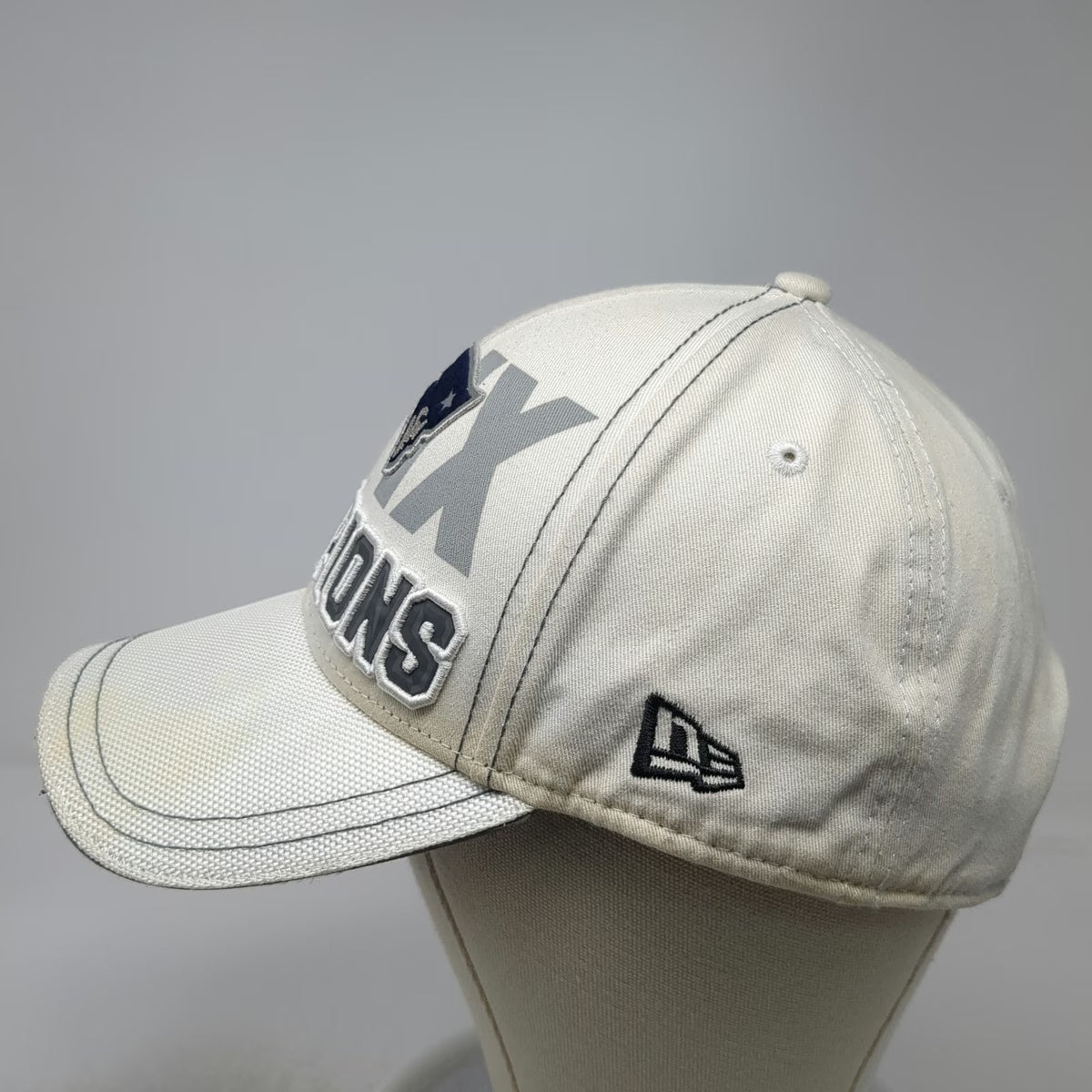 New Era New England Patriots NFL Hat White One Size Super Bowl XLIX Champions