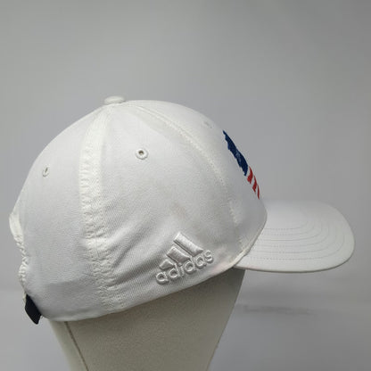 Adidas Baseball Cap White Blue Red One Size Desert Willow Golf Resort Flag Hat