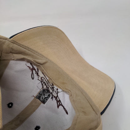 Cecchi Slideback Hat Tan 58 cm Embroidered Adjustable 6 Panel Vent Holes