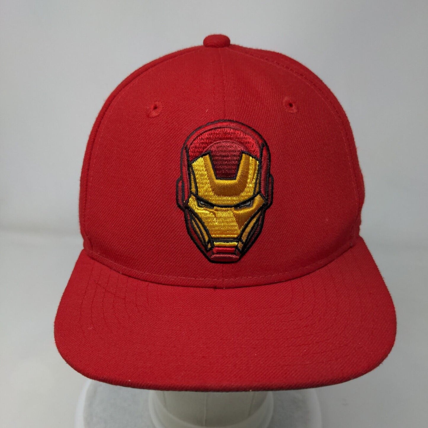 Marvel Iron Man Snapback Hat Red Youth Adjustable Embroidered New Era