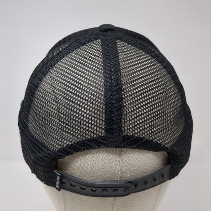 Aloha Hawaii Snapback Trucker Hat Black One Size Adjustable Mesh Back 6 Panel