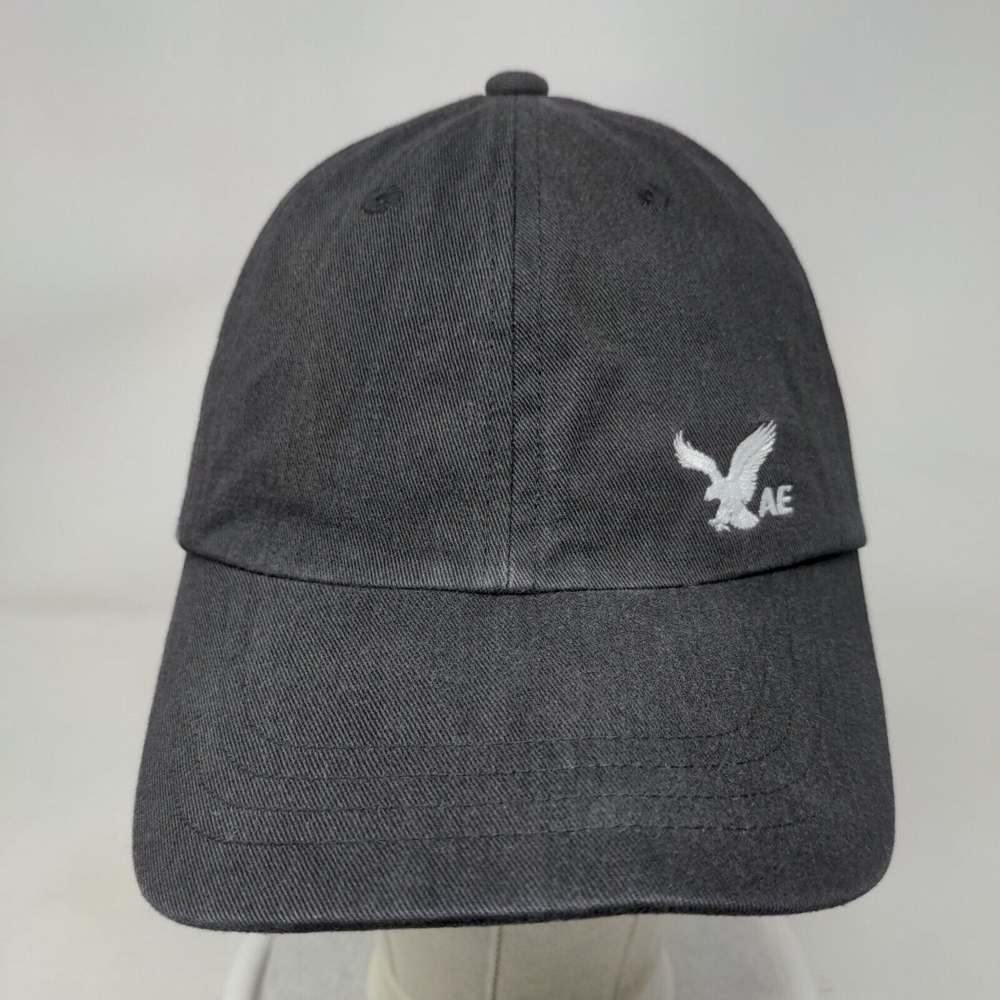 AE American Eagle Outfitters Snapback Hat Gray One Size Embroidered 6 Panel