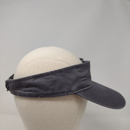 Idaho Vandals Strapback Sun Visor Hat Gray OSFA Solid Port & Company