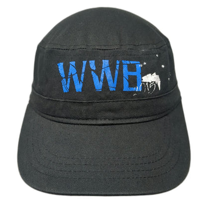 Army Cap Black Blue White Silver One Size WWE 2015 Australia Tour Graphic hat