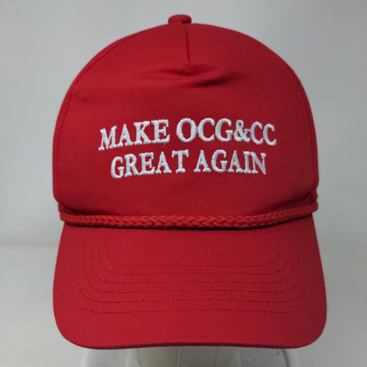 Make OCG & CC Great Again Snapback Rope Hat Red OSFM Embroidered
