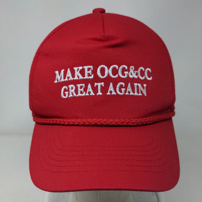 Make OCG & CC Great Again Snapback Rope Hat Red OSFM Embroidered