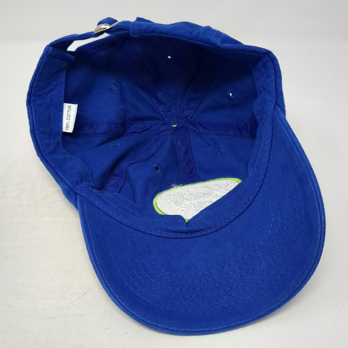 Blue Baseball Cap One Size Healthy Ones Heart Logo Green White Adjustable Hat