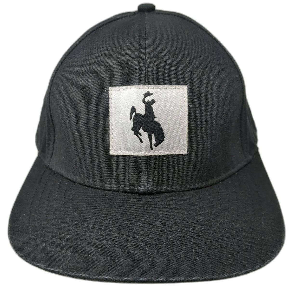 Jackson Hole Baseball Cap Black OSFM Strapback Organic Cotton Canvas Hat Bronco