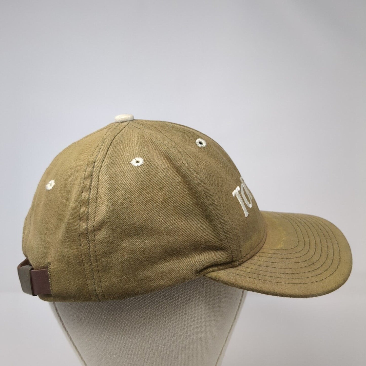 Top Flite Baseball Cap Brown One Size Adjustable Embroidered Vented Holes